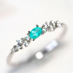 パライバトルマリン ブラジル産 0.088ct リング k10 セミオーダー枠 f-7