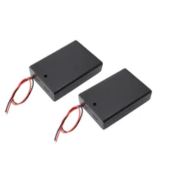 新品 BLOOPIC 電池ケース 2個セット 1/2/3/4本用 AA電池対応 単３電池 1.5V/3V/4.5V/6V スイッチ付き電池ボックス 15cmリード線付き 電池ボックス 単3（3本用）