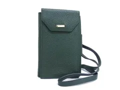 ■新品同様■ BARCOS バルコス レザー クロスボディ ショルダーウォレット スマホショルダー 斜め掛け グリーン系 DJ1176