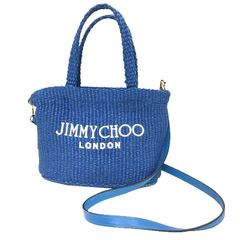 Jimmy Choo Beach トートバッグ スカイブルー ジミー チュウ】の新作ビーチコレクション♡ ロゴ入り＆チアフル