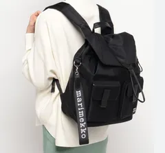 マリメッコ バックパック Marimekko EVERYTHING BACKPACK LSIZE SOLID ブラック BLACK