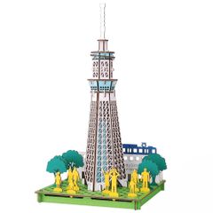 hacomo 東京スカイツリー（R） 玩具 おもちゃ 組立式 工作 ダンボール クラフト 小学生 春休み GW 夏休み 冬休み 宿題 工作キット インテリア PUSUPUSU プスプス