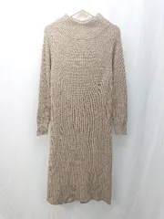 ◇ AZUL BY MOUSSY モックネック ケーブル スリット シンプル 長袖 ロング丈 ワンピース サイズS ブラウン系 レディース E  【1304210024009】のサムネイル