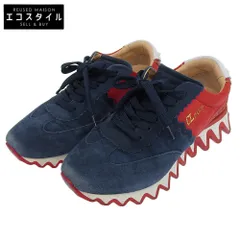 Christian Louboutin クリスチャンルブタン Christian Louboutin クリスチャンルブタン Loubishark ルビシャーク スニーカー シューズ メンズ ネイビー×レッド 42 1/2 41.5