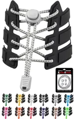 【特価セール】[KutsuGoods] クツグッズ (脱ぎ履き簡単) 結ばない 靴紐 伸びる ゴム シューレース スニーカー 留め具 ほどけない 靴ひも ドローコード 丸紐