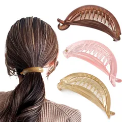【数量限定】ヘアクロー 髪飾り ヘアアクセサリー しっかり髪留め バナナクリップ おしゃれ髪飾り ヘアアレンジ 髪留めバンスクリップ ホワイトデー 人気ヘアバレッタ 小さめ プレゼント ヘアクリップ【跡がつかない3本セット】テールクリップ 3pcs [アオラー