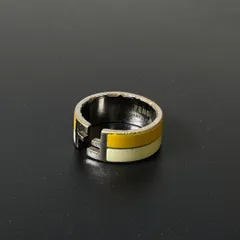 FENDI フェンディ リング 指輪 アクセサリー FFロゴ シルバー バイカラー 黄 M 21.5号