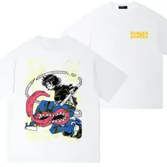メンズTシャツ HUNTER×HUNTER ハンターハンター 幻影旅団シズクプリントTシャツ オーバーサイズ ホワイト