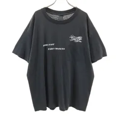 PLATINUM PLUS 90s USA製 オールド 半袖 Tシャツ ブラック シングルステッチ メンズ 古着