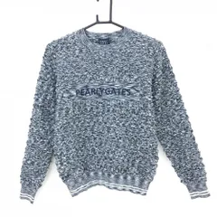 【超美品】パーリーゲイツ セーター 杢グレー系 凹凸生地 ニット ロゴ刺しゅう レディース 0(S) ゴルフウェア 2024年モデル PEARLY GATES