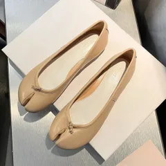 ☆ ライトブラウン ☆ 37 ☆ 足袋パンプス バレエシューズ パンプス 足袋 パンプス バレエシューズ フラット ローヒール バレエ ぺたんこ 足袋パンプス シューズ タビ たび 足袋シューズ フラットシューズ ローヒールパンプス 先割れ オシャレ おしゃれ