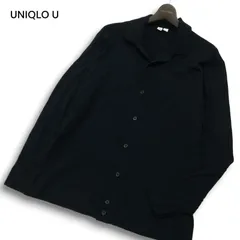 UNIQLO U ユニクロ ユー ルメール 秋冬 エクストラファインメリノ ウール100% ニット カーディガン Sz.XXL メンズ 黒 大きい