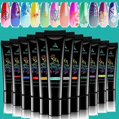 【在庫処分】Biutee カラージェル スタンプ専用ジェル ネイルスタンピング ジェル 12カラーセット 8ｍｌ 15-30日間ぐらい艶長持ち UV/LED ポリッシュタイプ ネイル プレート専用