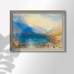 J.M.W.ターナー、アルフルール、希少画集画、 新品額装付 Joseph Mallord William Turner