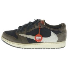 NIKE (ナイキ) ×TRAVIS SCOTT AIR JORDAN 1 LOW OG SP-T トラヴィススコット エアジョーダン ローカットスニーカー ブラウン/ブラック US9.5/27.5cm CQ4277-001のサムネイル