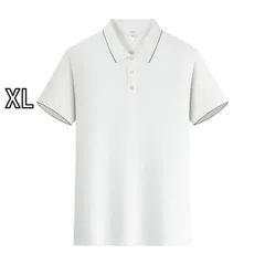 [XL ]メンズ ファッション 服 男性用 オシャレ シンプル 大人 かっこいい ストリート 秋コーデ 夏  シャツ 半袖 ビジネス カジュアル 白 襟付き Tシャツ