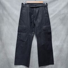 Jean Paul GAULTIER ジャンポールゴルチエ Y2K archive コットン コーティング ベルテッド ワイド カーゴパンツ size.46 (M) ブラック