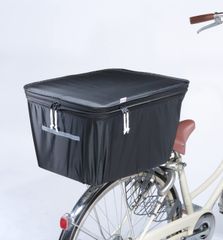 【迅速発送】川住製作所(Kawasumi Seisakusyo) 自転車 2段式後カゴカバー 大型カゴ対応 KWR-210BK ブラック