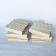 木材 ラジアタパイン集成材 横ハギ 20mm厚 幅100mm 長さ100mm 6枚セット 板 diy 日曜大工 材料 端材