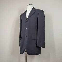 美品【スーツカンパニー】テーラードジャケット　黒　185cm 8drop　大きいサイズ　ウール カシミヤ 大きいサイズ スリム