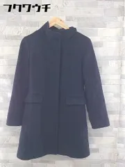 ■ COMME CA ISM 比翼 ウール  コート サイズL ネイビー レディース  【中古】 【1103180003515】