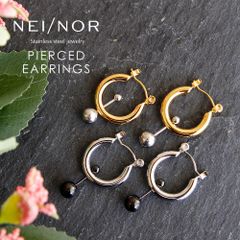 【新品】 Nei/nor ピアス お肌に優しい つけっぱなしok サージカルステンレス 316L ジェンダーレス ファッション アクセサリー 錆に強い 変色しにくい スキンジュエリー 贈り物 プレゼント ゴールド シルバー ネイナー NnP-0118