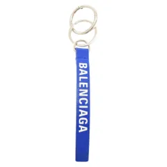 BALENCIAGA (バレンシアガ) EVERYDAY エブリデイ ロゴ キーリング バッグチャーム キーホルダー ブルー 551984のサムネイル