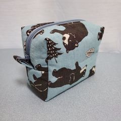 ボックスポーチ　化粧ポーチ 小物入れ　ポーチ ハンドメイド