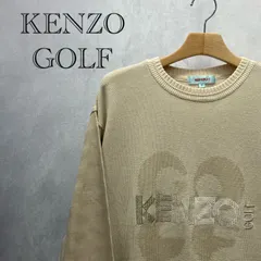 KENZO GOLF ケンゾー ゴルフ 長袖 セーター 535-J-2263 4 ベージュ 薄手 ニット 刺繍 日本製