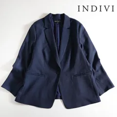 500t*美品 大きい17 インディヴィ ウールライクテーラードジャケット