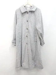 ■ ＬｉｂｒａＣｕｅ ロング丈 きれいめ シンプル 長袖 ステンカラーコート サイズF グレー レディース P  【1402160017185】