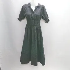 ◇ ⊂ OLIVE des OLIVE オリーブ デ オリーブ 半袖 ロング ワンピース サイズF ブラック レディース E  【1412260024549】