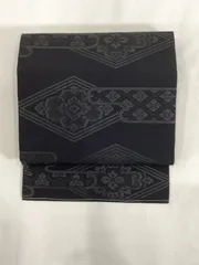 夏帯　名古屋帯　絽　正絹♥美品♥モダン　クール ♥夏ラストセール中♥夏帯 名古屋帯 絽綴れ 正絹♥美品♥花