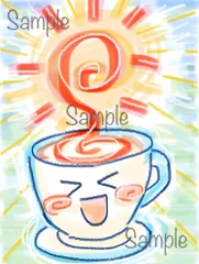 コーヒー オリジナル イラスト ポストカード【No.8】