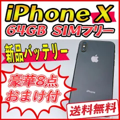 匿名配送】iPhone X スペースグレー 64GB SIMフリー-