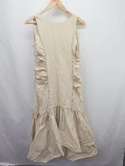 ◇ ⊂ エイミーイストワール ノースリーブ サイドギャザーイレギュラーヘムワンピース フリー ベージュ系 レディース E  【1507080009866】