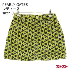 PEARLY GATES パーリーゲイツ 裏起毛ストレッチスカート 総柄 イエロー系 0 [240101135373]#