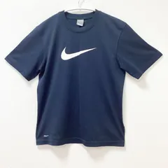 古着　美品　NIKE　ナイキ　スポーツTシャツ　Nike Dri-FIT　ナイキドライフィット　半袖Tシャツ　ユニセックス　Mサイズ　クルーネック　ドライ　ネイビー　紺　スポーツウェア　スポーツカジュアル