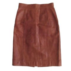 BALLSEY ボールジー トゥモローランド 羊革 ラムレザー タイトスカート ボトムス ブラウン サイズM レディース 【中古】