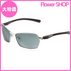 【大特価】シマノ(SHIMANO) 釣り用 偏光サングラス 撥水メタルフィッシンググラスPC グロスシルバー&トランスペアレントブラウン スモーク HG-065P