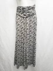 ◇ MURUA ムルーア 花柄 ベアトップ オールインワン サイズF ブラック マルチ レディース P  【1406240023516】