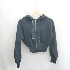 ◇ ⊇ ASTORIA ODIER アストリアオディール ジップアップ 長袖 ニットパーカー サイズS ネイビー レディース E  【1412090055300】のサムネイル