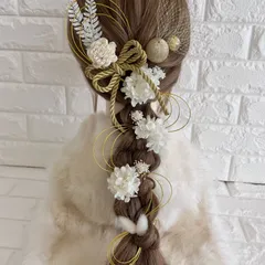 ホワイト♡髪飾り ヘッドドレス 結婚式 前撮り 成人式 卒業式