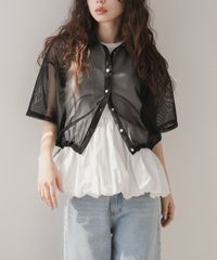 la peau de gem sheer short cardigan 今期 - メルカリ