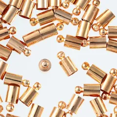 カツラ　ゴールド　5mm　50個　KC金　紐留め　金具　キャップ　AP2402のサムネイル