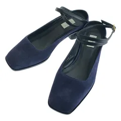 【美品】  PELLICO SUNNY / ペリーコサニー | LAUREN NEGRO / スエード ストラップスクエアヒール | 35 | ネイビー | レディース
