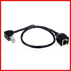 【在庫処分】Cablecc Down角度付き90度8p8 C FTP STP UTP Cat 5eオスtoメスLANイーサネットネットワーク拡張子ケーブル50 cm
