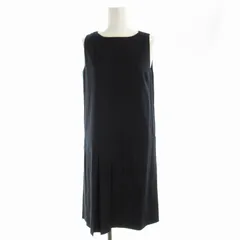 フレッドペリー FRED PERRY ノースリーブ ワンピース ひざ丈 8 紺 ネイビー F8313 /EE ■BM