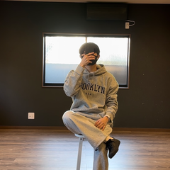 【ラスト1点】メンズ韓国のフード付きセーター　春と秋　ルーズ　トップス　カジュアル　韓国ファッション　XLサイズ
