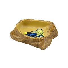EXO TERRA (エキゾテラ) ウォーターディッシュM PT2802 爬虫類用 水飲み皿 自然の岩イメージ ひっくり返しにくい W12.4×D9.5×H3.5cm